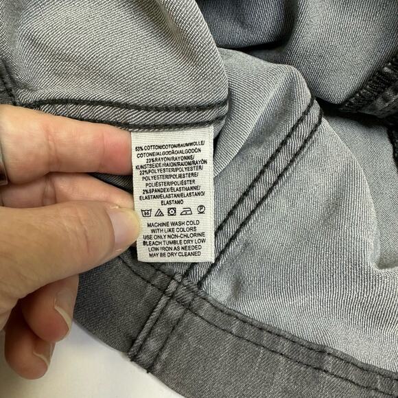 Free People Modern Femme Denim Skirt Light Grey Size 0 - Picture 6 of 9